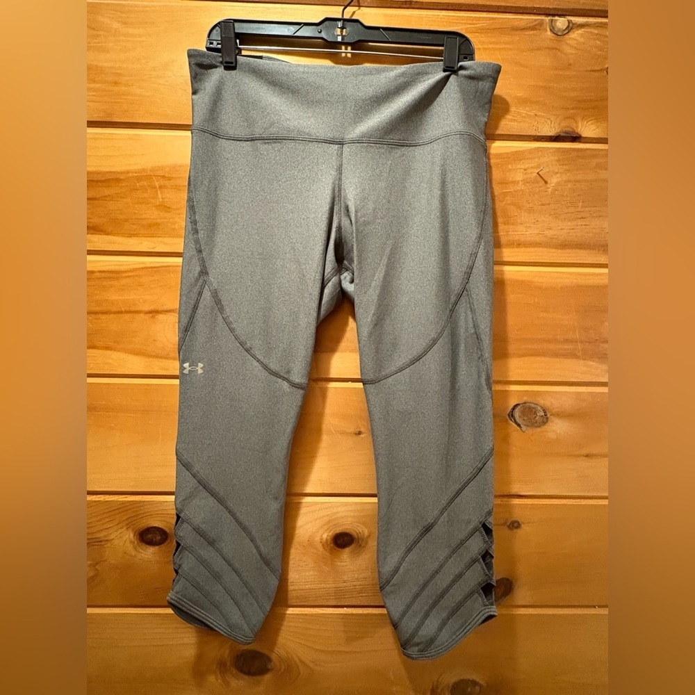 Under Armour HeatGear Women's Gray Fashion Ankle Crop Pant Women's Size XL